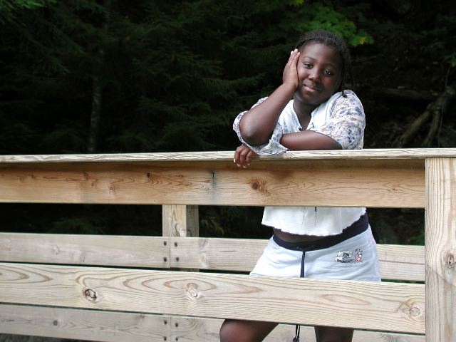 Zina at the flume