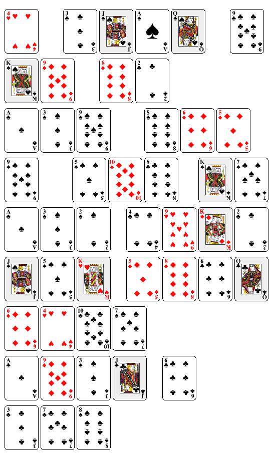 Many playing cards