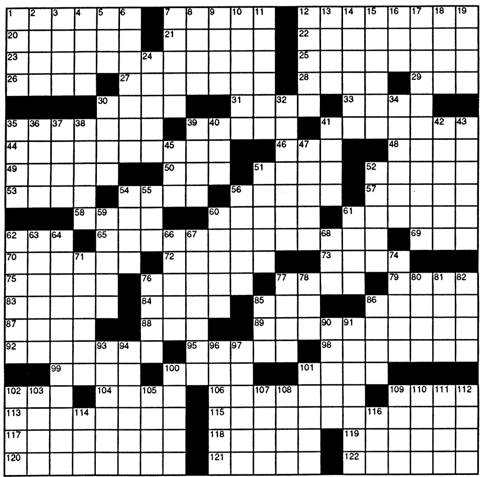 Crossword grid