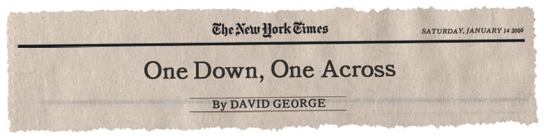One Down, One Across