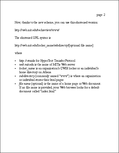 technical information letters and memoranda memorandum letters sample