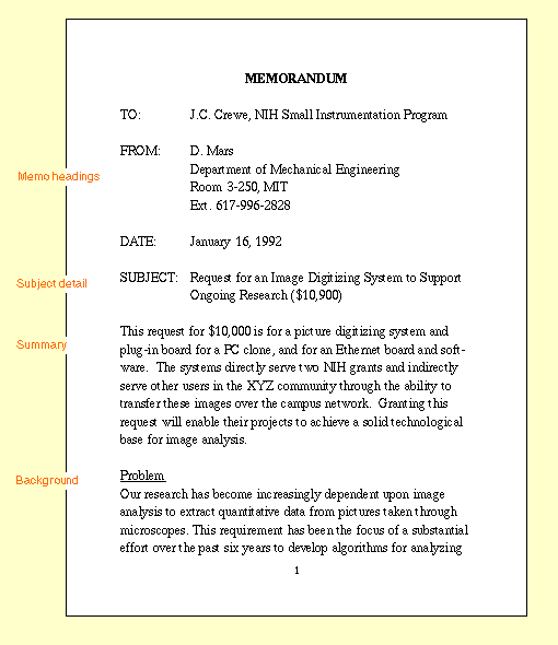 Memo Proposal Examples