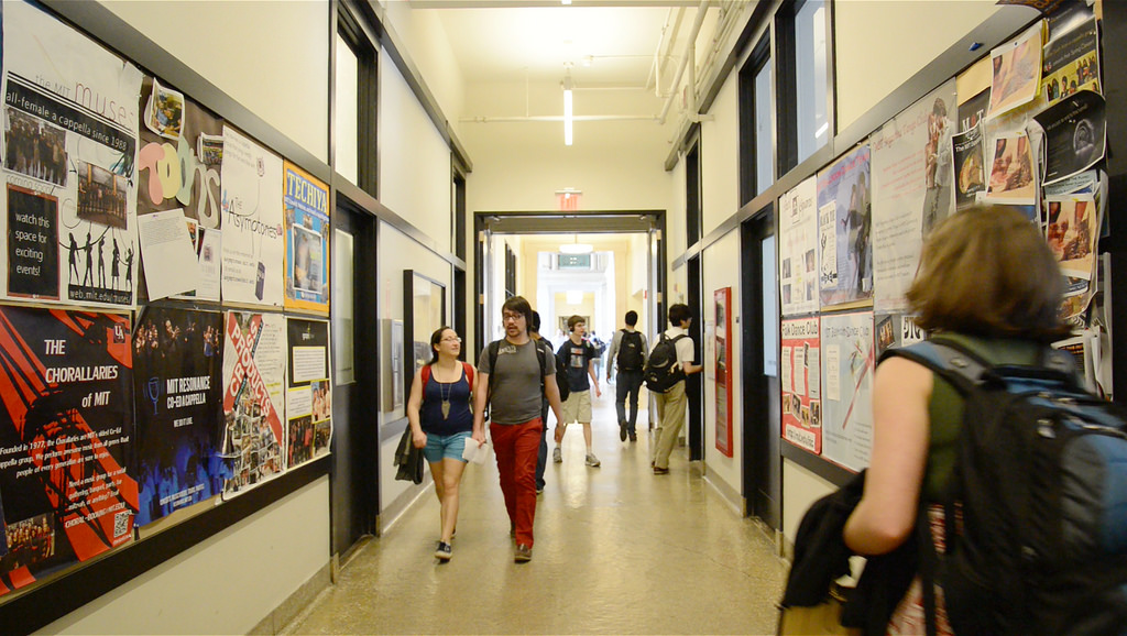 Many departments, classrooms, and labs radiate from the Infinite Corridor.
