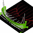 The green 'wall' in this 3D movie shows where a fluid is separating from the surface it is flowing past as predicted by a new MIT theory.