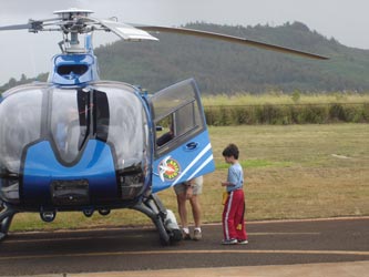 Erik Boarding Helicoptor