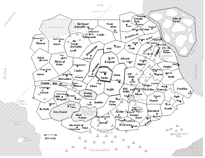 Map of the Land with Countries