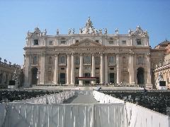 The Basilica viewed from Piazza San Pietro