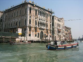 Commercial traffic along the Grand Canal
