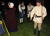 As time pass, more people gathered on the green.  There were even a parson, though he was too far from the flash in this picture. 