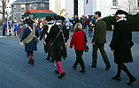 The parade off to the cemetary.