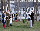 The ceremony for the fallen British (?) soldier.  The guy in the grey coat is the one who gave us the tickets.