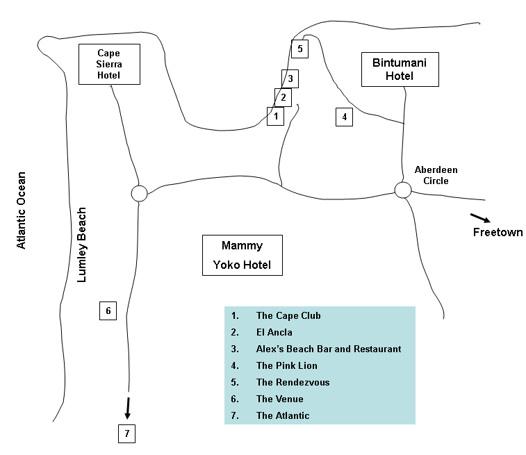 Lumley Beach map