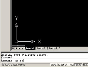 ACAD dxfin command