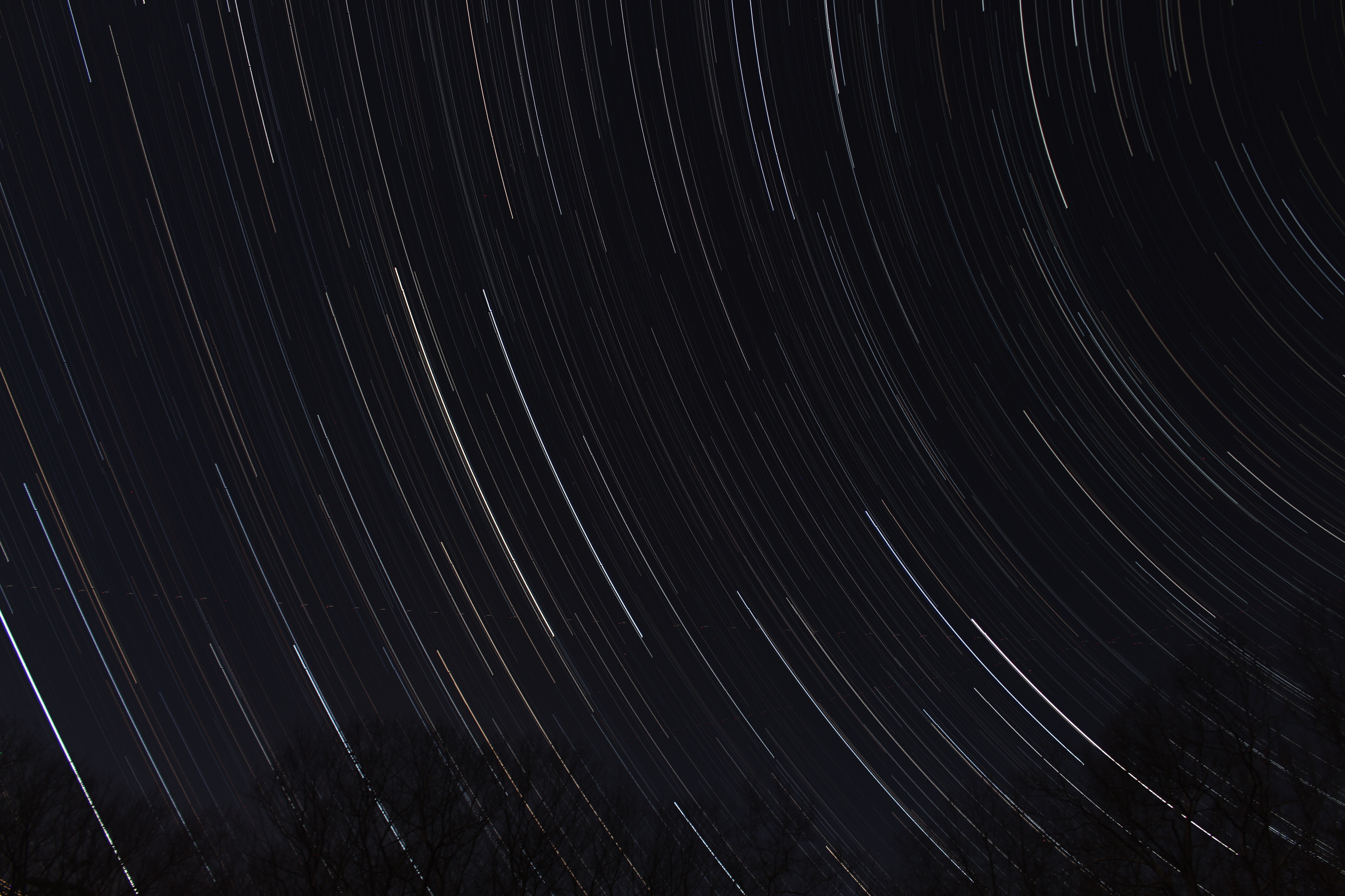 Star trail in Wallace Observatory.