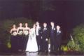 Aaron and Yevgeniya with the wedding party. Yes, it's dark outside. It was an evening wedding after all..., 876x583, 66 Kb
