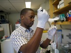 Courtney in lab