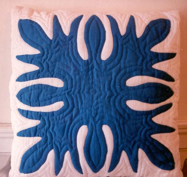 blue Hawaiian pillow