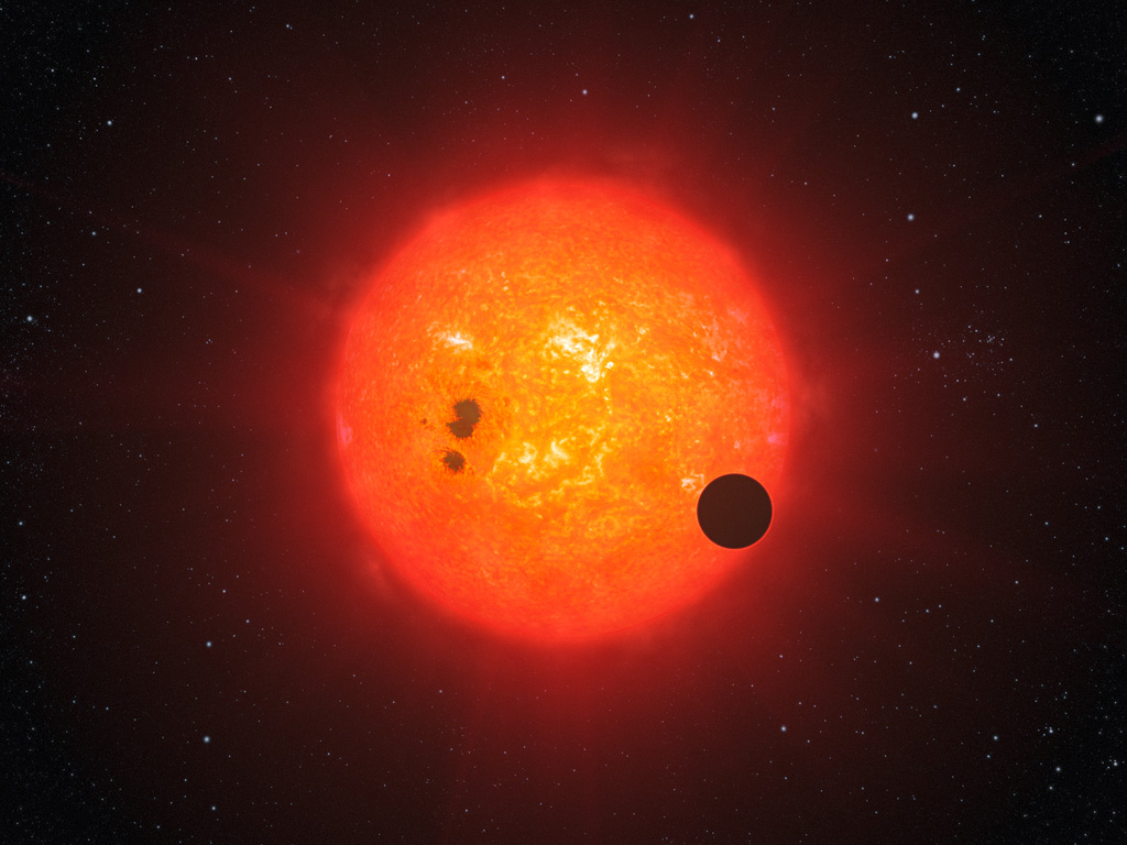 Artist's view of a transiting exoplanet