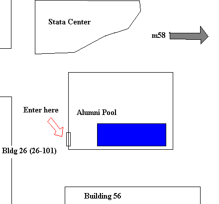 Alumni Pool (m57), outside view