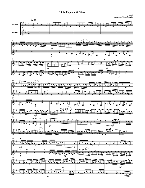 J.S. Bach: in Minor