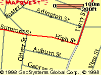 map of Summer St. -> High St. -> Ferry St. in Everett