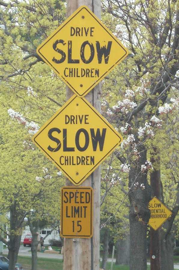 drive slow children drive slow children