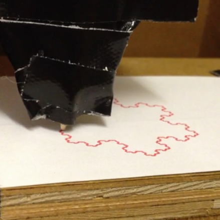 Image of Koch Snowflake being drawn