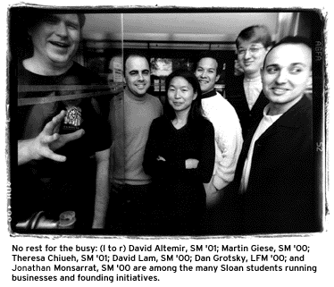 David Altemir, SM '01; Martin Giese, SM '00, Theresa Chiueh, SM '01; David Lam, SM '00; Dan Grotsky, LFM '00; and Jonathan Monsarrat, SM '00