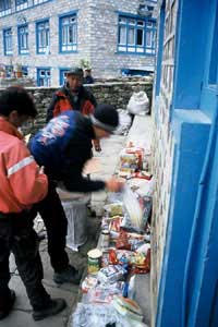 Packing at the Himalayan Lodge