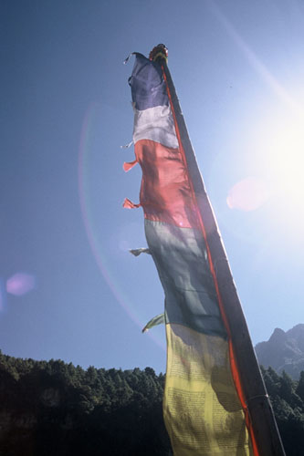 Prayer Pole in Phakding