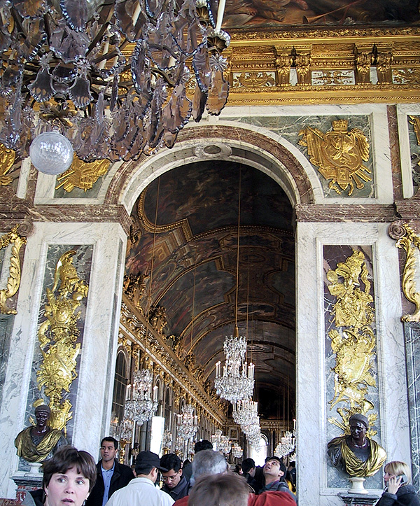 Doorway to the hall of mirrors in Versailles.