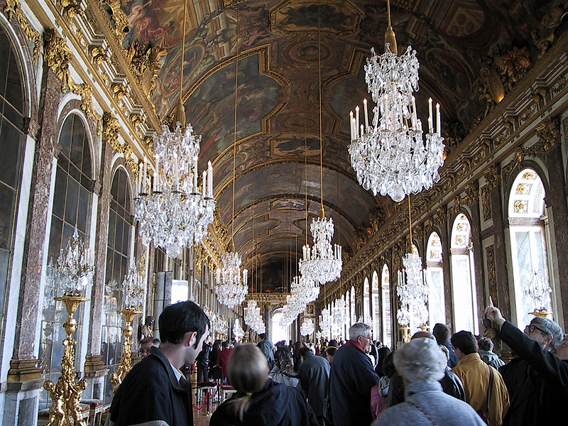 The hall of mirrors in Versailles.