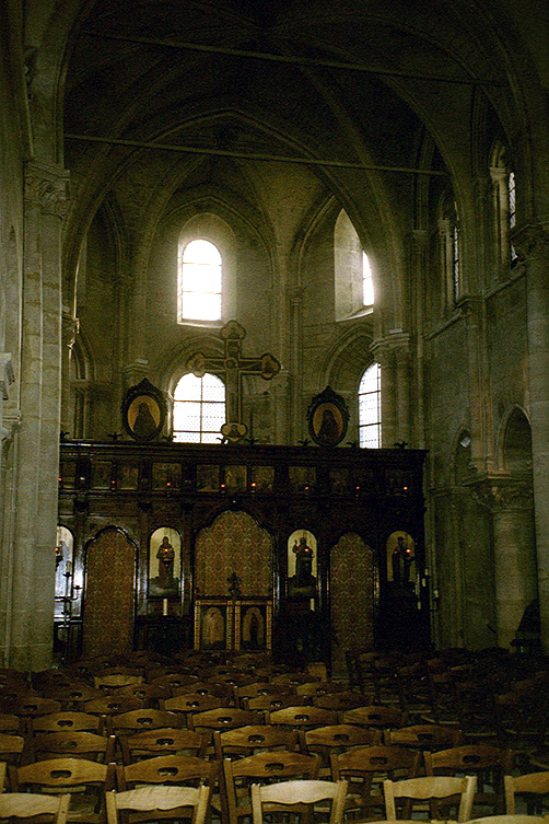 The interior of St.-Julien-le-Pauvre, Paris