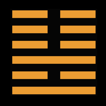 Illumination Blackened hexagram from the I Ching