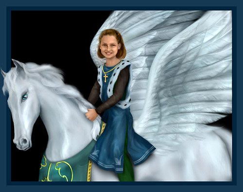 Paige on a pegasus