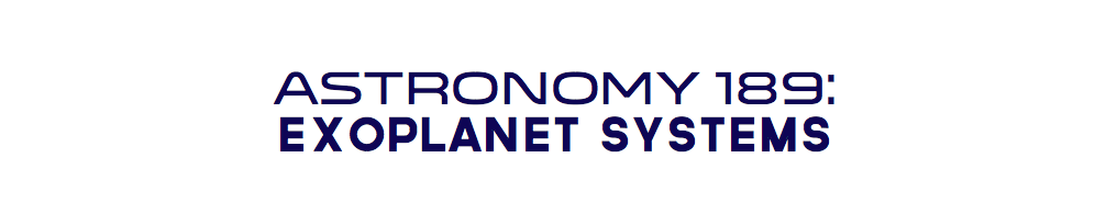 Astronomy 189
Header