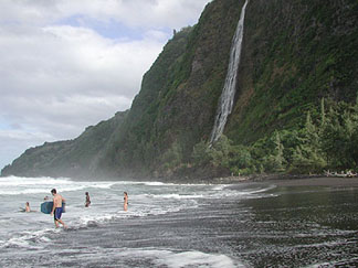 Students on a beach.