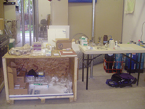 Our mobile wet chemistry lab set up at park headquarters. 