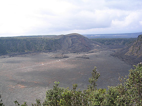 View of Kilauea Iki Crater at Volcano National Park.
