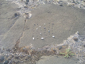 Petroglyphs at Kaloko-Honokohau National Historical Park. 