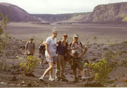 Prof. Besancin, a geology professor, with Dr. Becky Mattison, both of Wellesley College, took our group on a 5 mile hike through Kilauea Iki Crater on Mt. Kilauea and lectured on Volcanology.