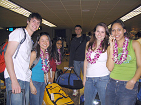 Group Arriving in Hawai'i