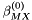 $\beta^{(0)}_{MX} $