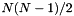 $ N (N-1) /2 $