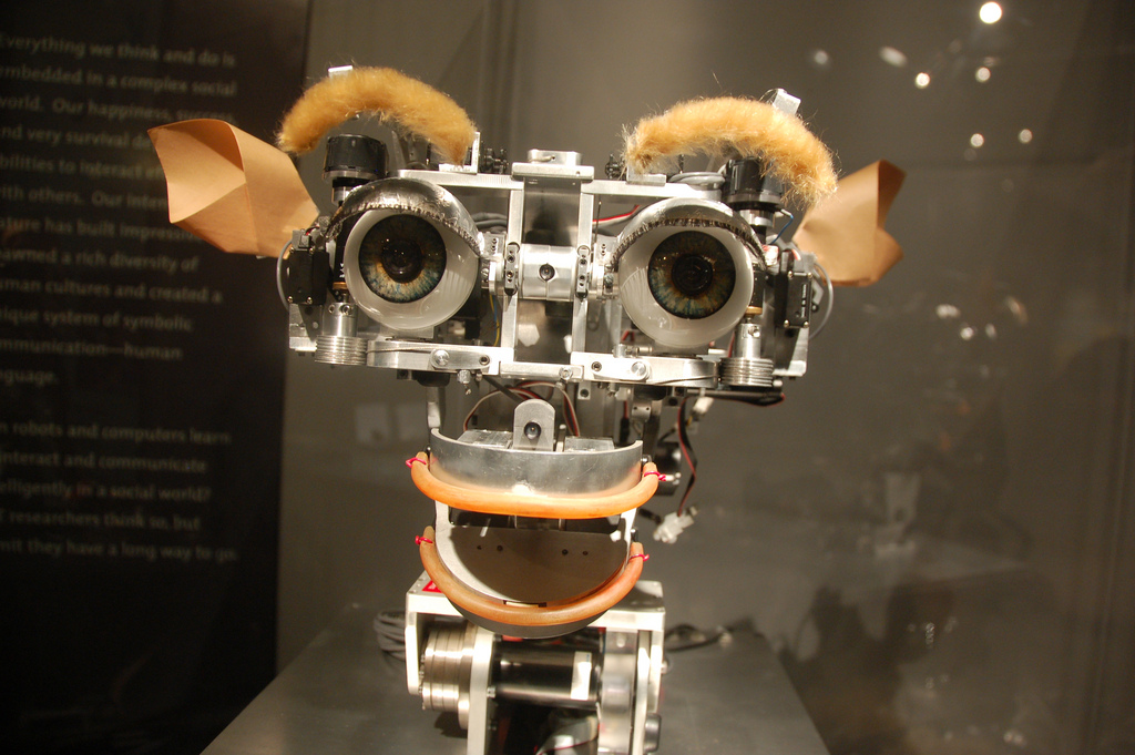 Meet Kismet the robot at the MIT Museum.