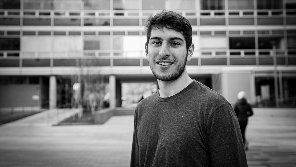 An image of Anthony Badea on MIT's campus