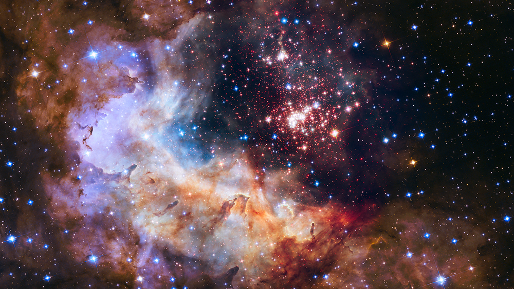 An image of stars in the universe