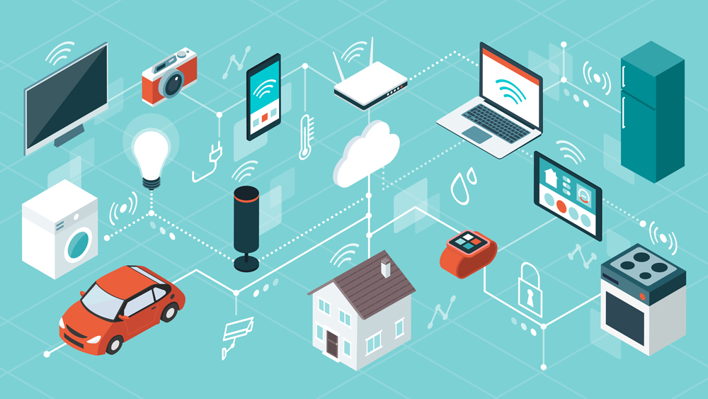 various house-related images connected by AI computing