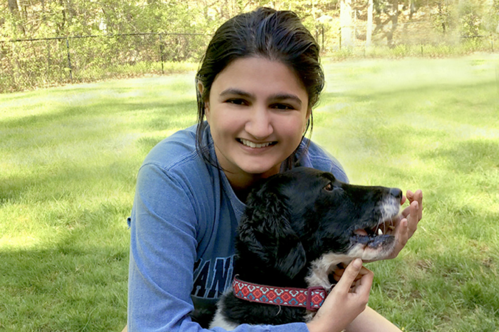 Natasha Joglekar with cute dog