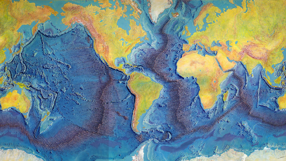 a map of the Earth's ocean floor